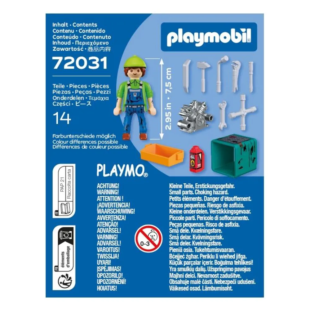 Playmobil Mécanicien & outils Spécial Plus 72031^ La Ville, La Police Et Les Secours