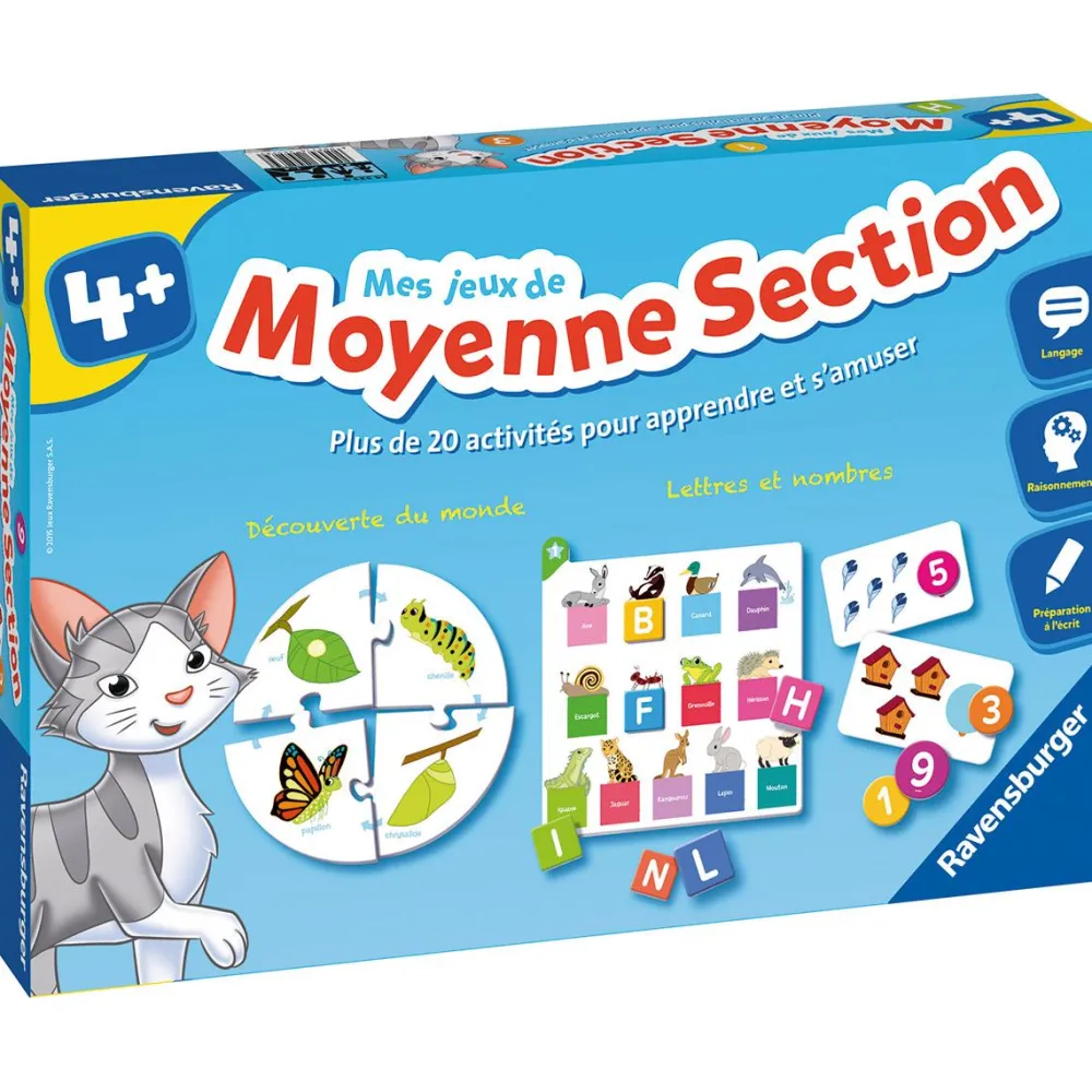 Ravensburger Mes jeux de Moyenne Section^ Apprentissages Des Chiffres Et Calculs|Apprentissage Des Lettres Et Écritures