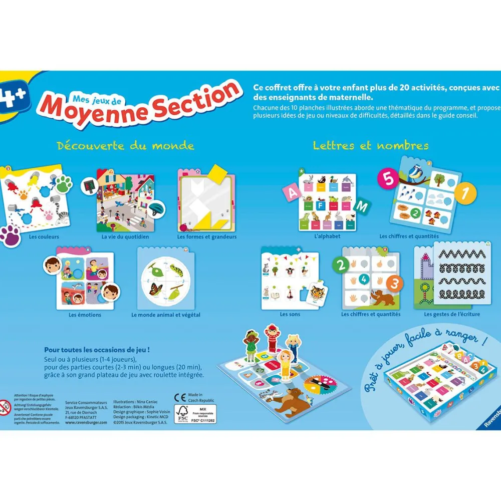 Ravensburger Mes jeux de Moyenne Section^ Apprentissages Des Chiffres Et Calculs|Apprentissage Des Lettres Et Écritures