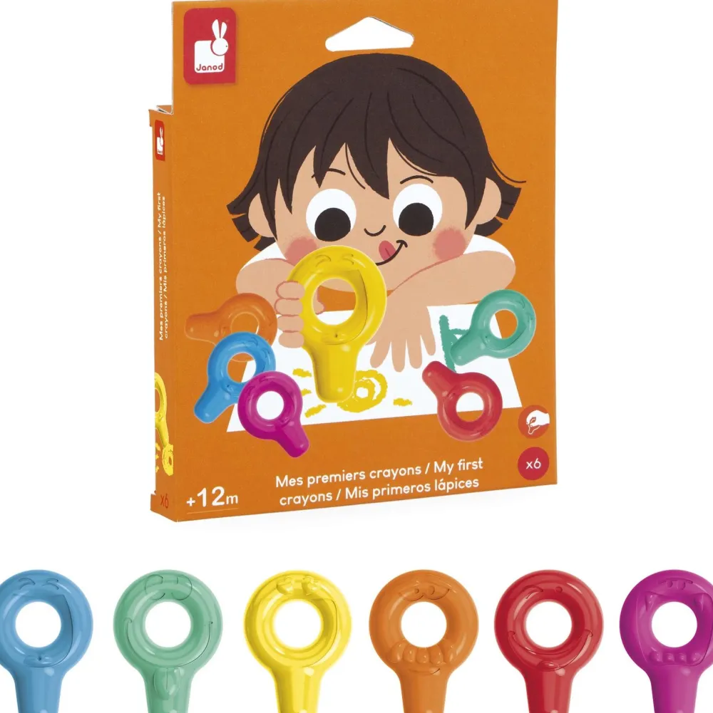 Janod Mes premiers crayons - Set de 6 crayons^ Dessin