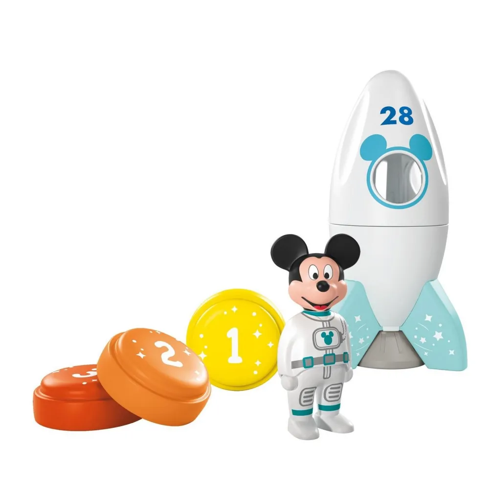 Playmobil Mickey et sa fusée Disney Junior 71771^ Jouets À Encastrer Et À Empiler