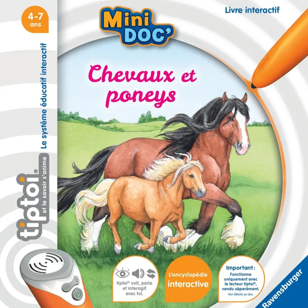 Ravensburger Mini doc Tiptoi chevaux et poneys^ Stylos Interactifs