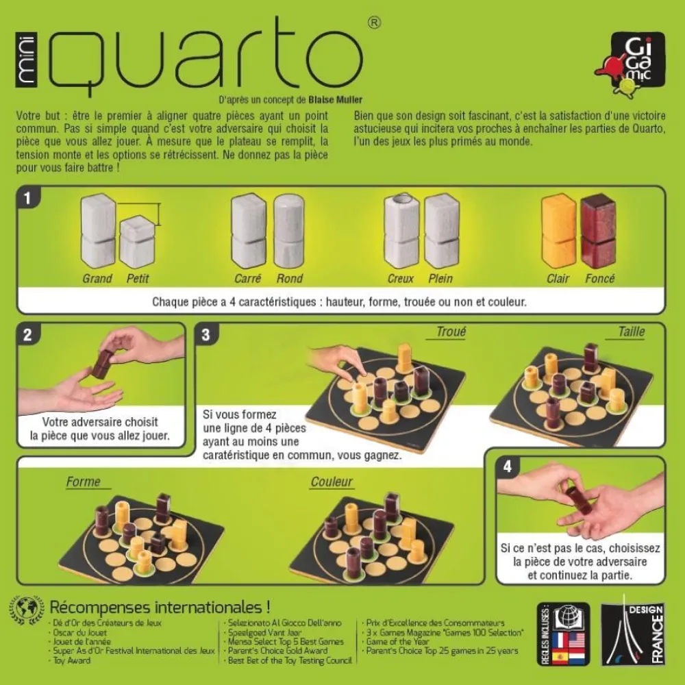 Gigamic Mini Jeu Quarto De^ Jeux De Voyage
