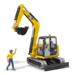 Bruder Mini pelleteuse caterpillar et figurine^ Véhicules Agricoles Et De Chantier
