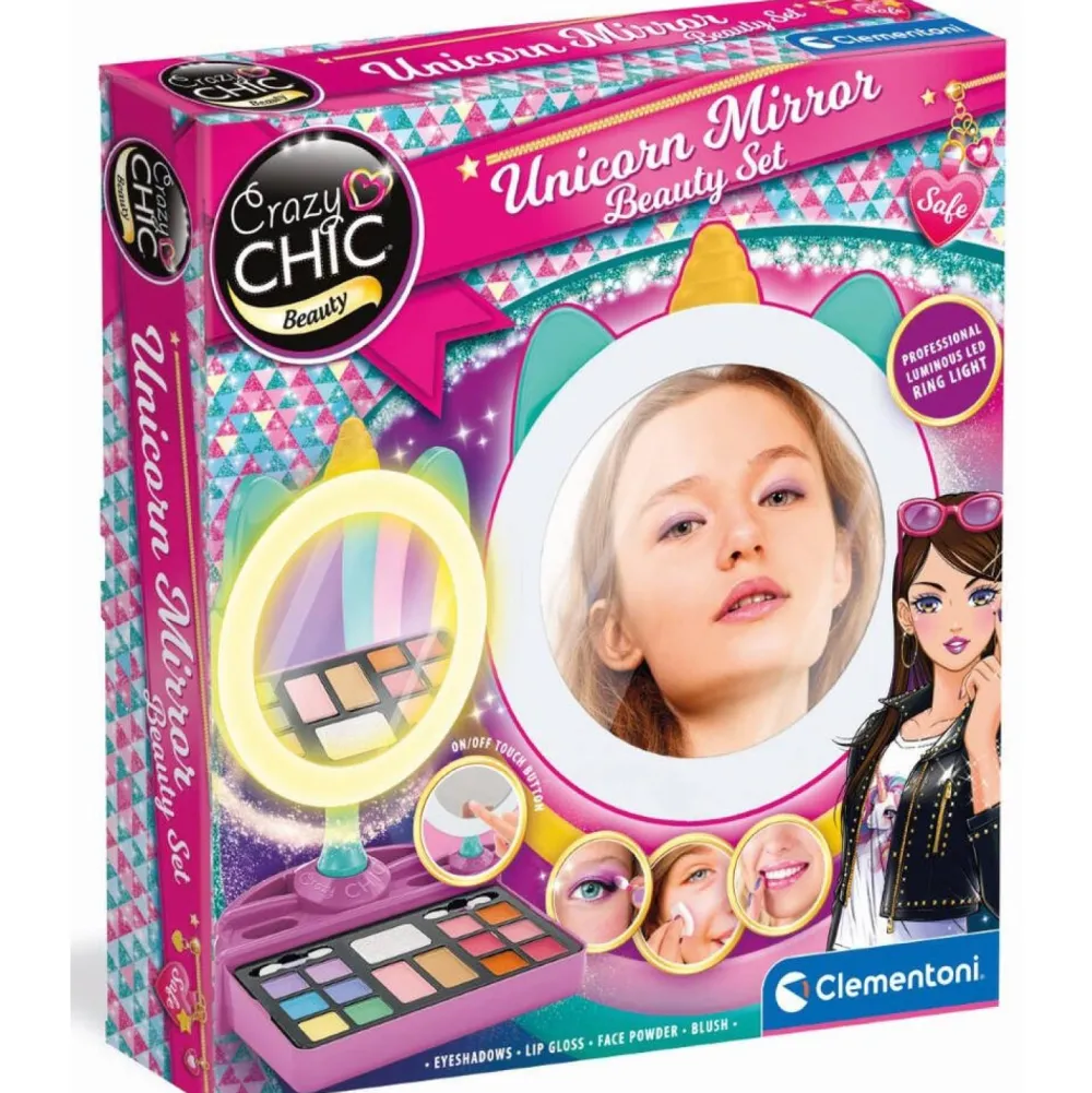 Clementoni Miroir de maquillage Crazy chic^ Cosmétiques|Beauté Et Hygiène