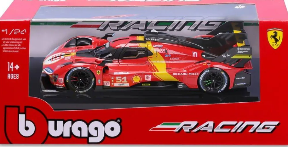 Bburago Modèle Réduit 1/24 Ferrari Racing 499p Lmh 2023 De^ Modèles Réduits