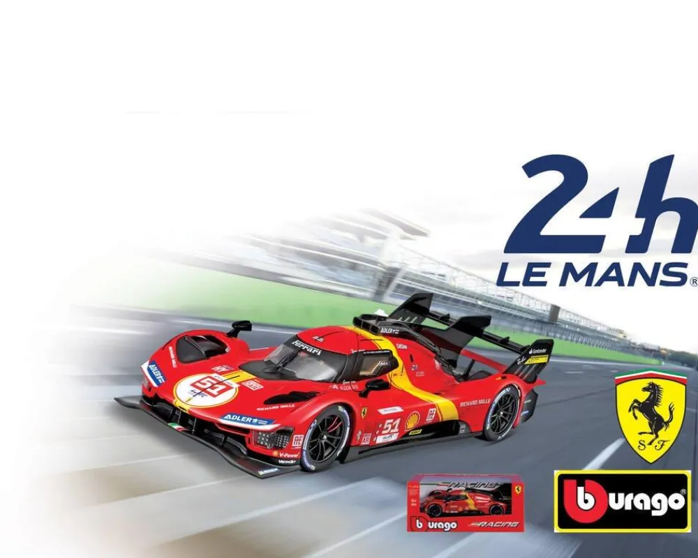 Bburago Modèle Réduit 1/24 Ferrari Racing 499p Lmh 2023 De^ Modèles Réduits