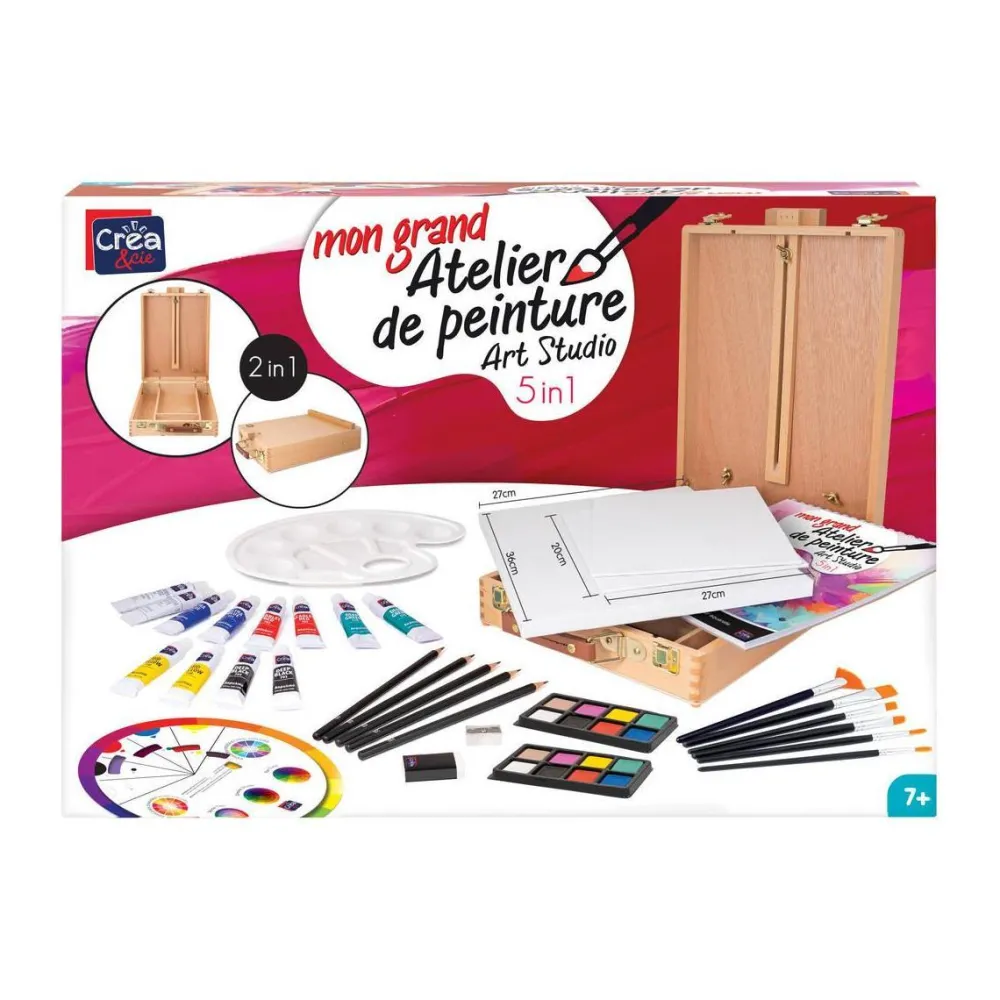 CREA & CIE Mon grand atelier de peinture Art Studio 5 en 1^ Peinture