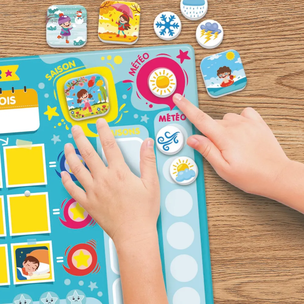 Clementoni Mon premier calendrier magnétique^ Apprentissage Du Temps Et De La Saisonnalité