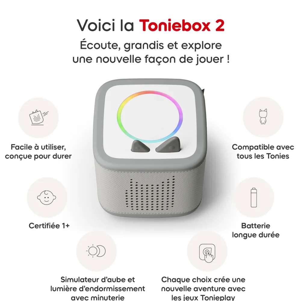 tonies Mon premier coffret Toniebox 2 gris lune^ Ordinateurs Et Tablettes Éducatives