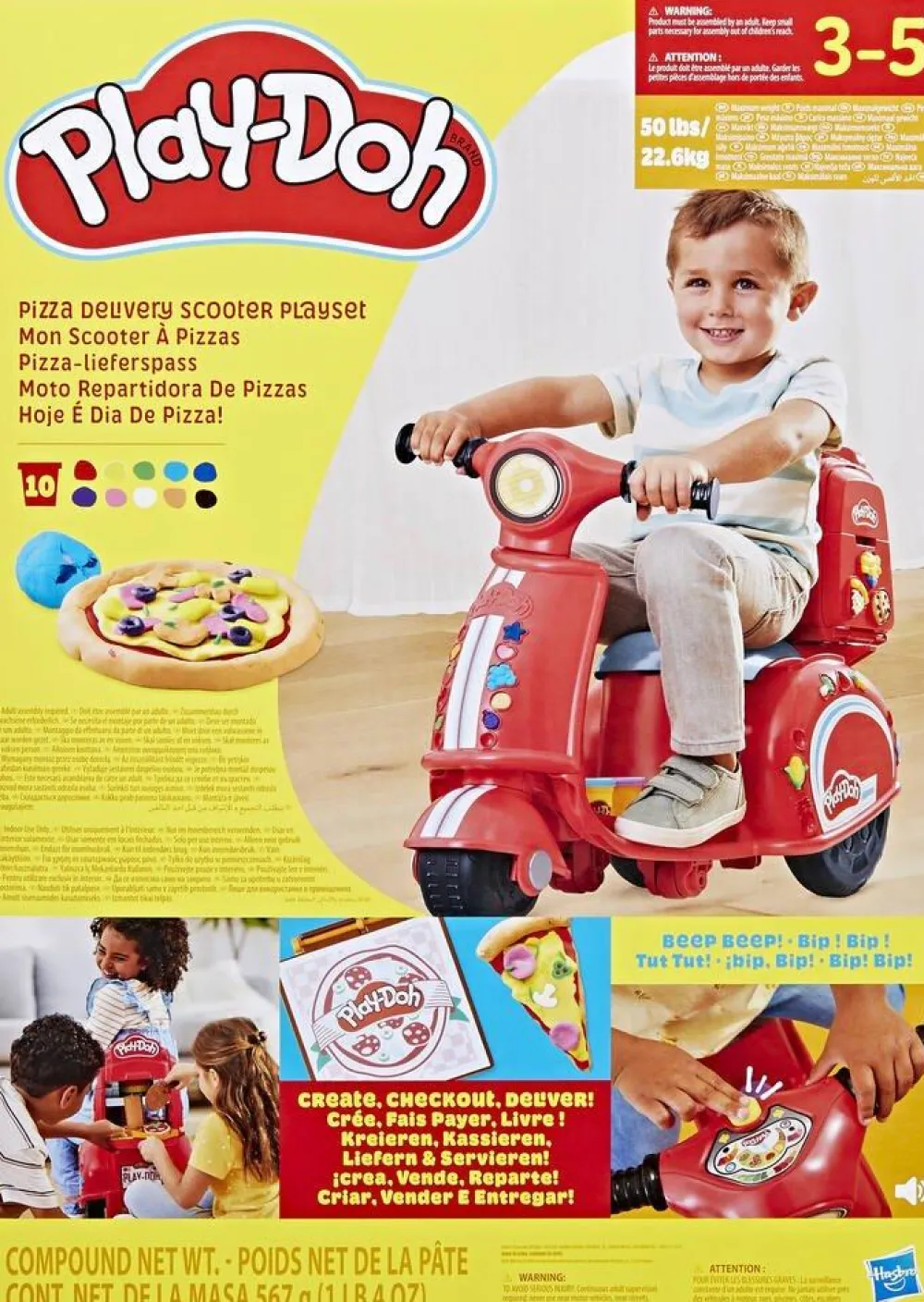 Play-Doh Mon Scooter à pizzas^ Modelage Et Moulage