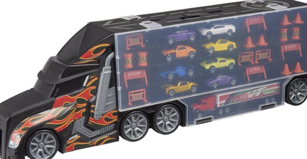 TEAM City Mon Transporteur Et Ses 8 Voitures^ Camions Et Bus