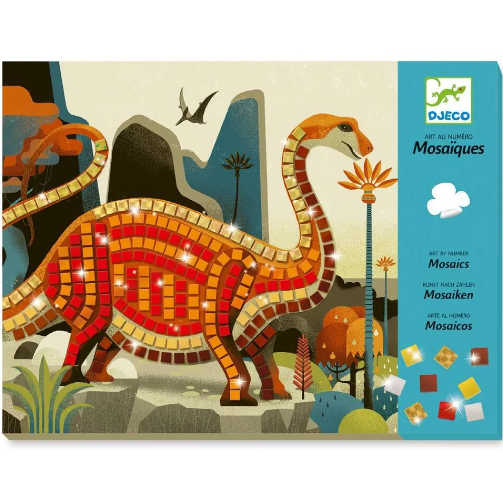 Djeco Mosaïques De Dinosaures^ Sables, Paillettes Et Mosaïques