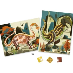 Djeco Mosaïques De Dinosaures^ Sables, Paillettes Et Mosaïques