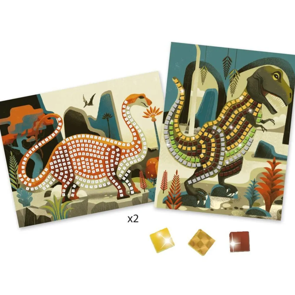 Djeco Mosaïques De Dinosaures^ Sables, Paillettes Et Mosaïques