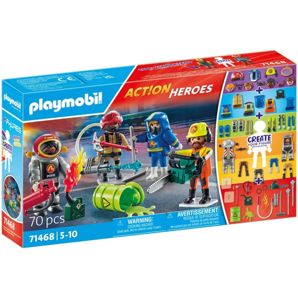 Playmobil My figures Métier à risque - Action Heroes 71468^ La Ville, La Police Et Les Secours