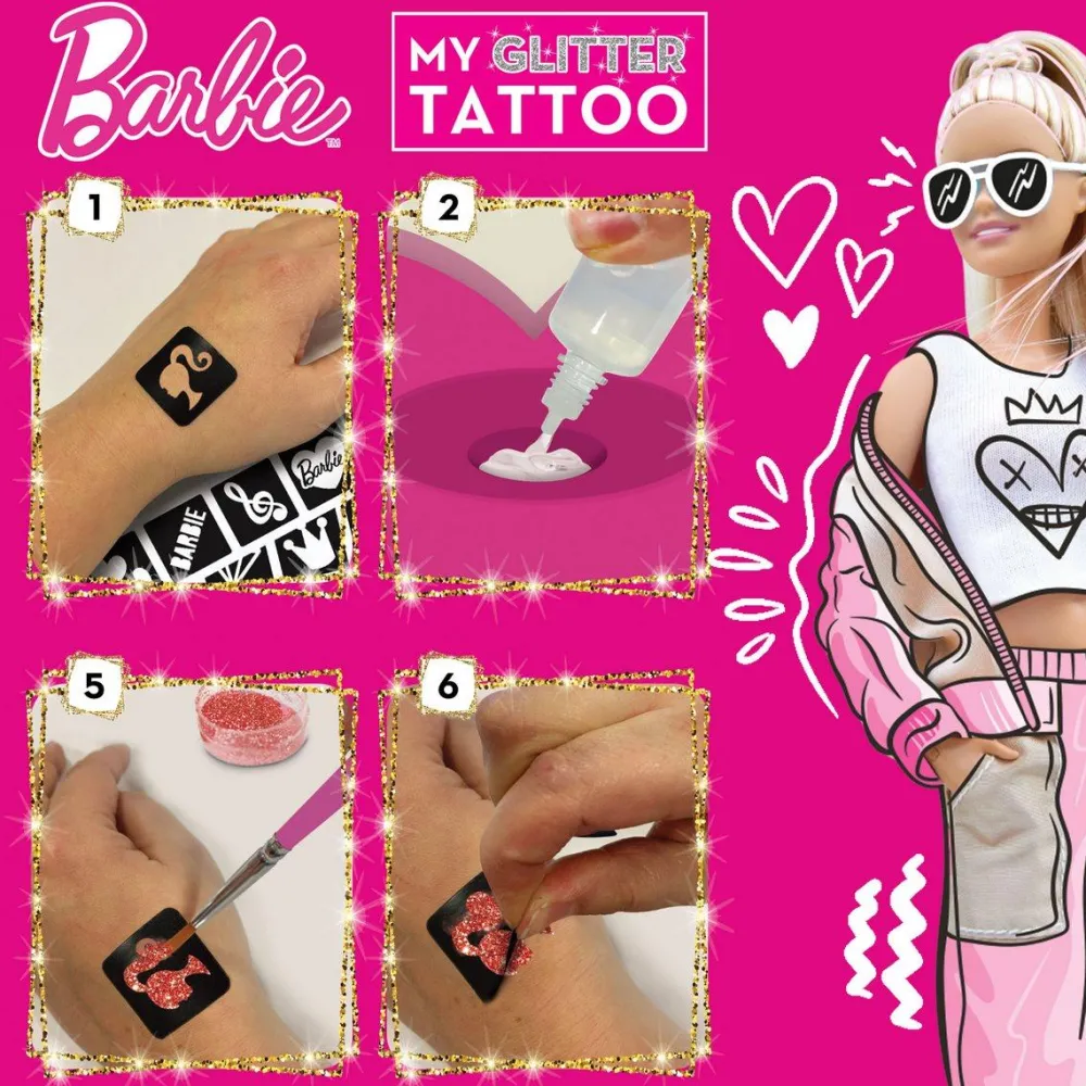 Lisciani Giochi My glitter tattoo Barbie^ Cosmétiques