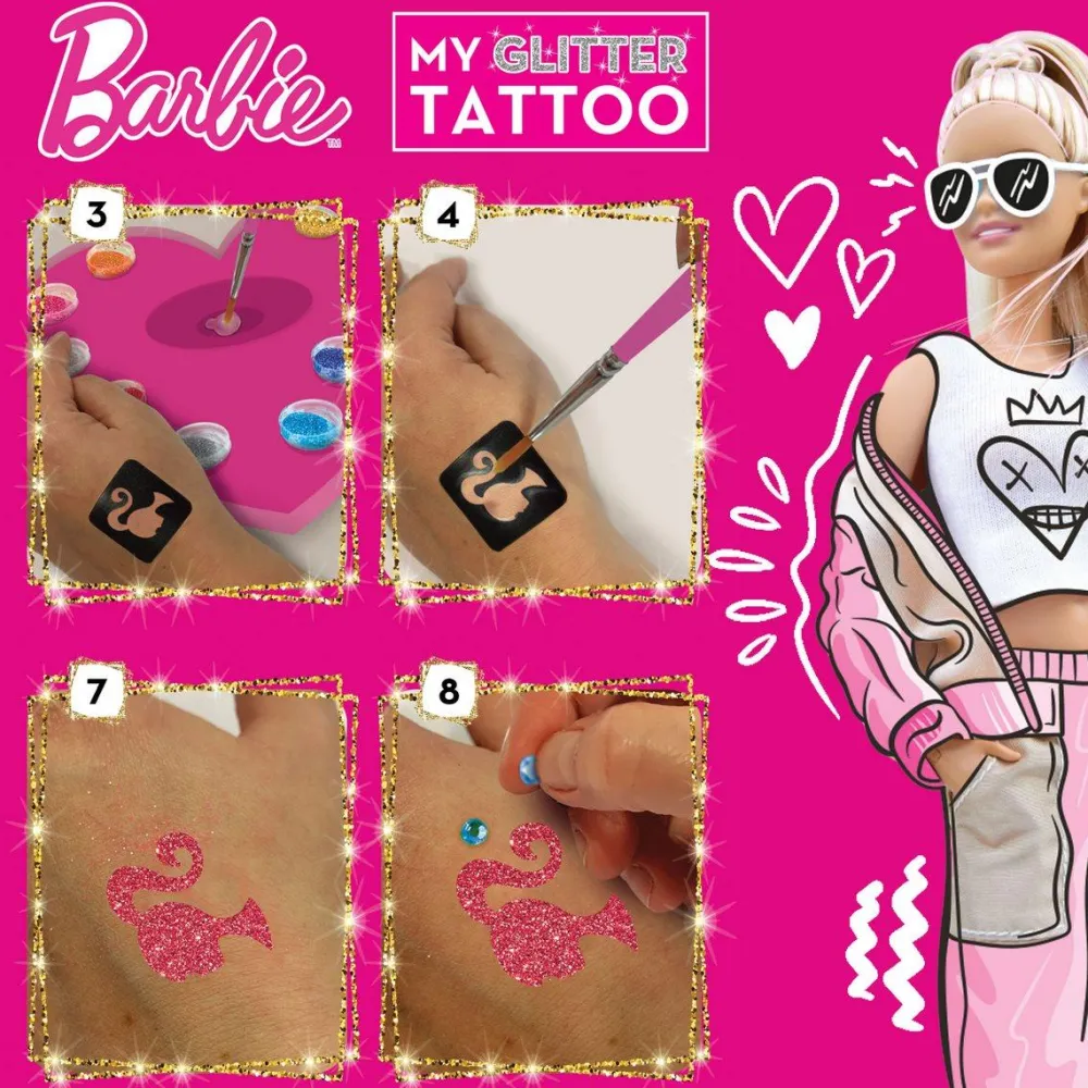 Lisciani Giochi My glitter tattoo Barbie^ Cosmétiques