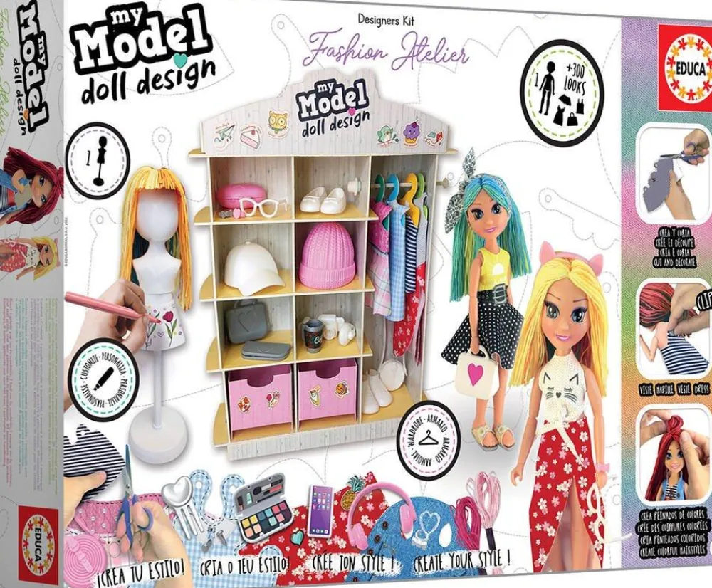 Educa Borras My Model Doll Design Fashion Atelier^ Tricot Et Couture