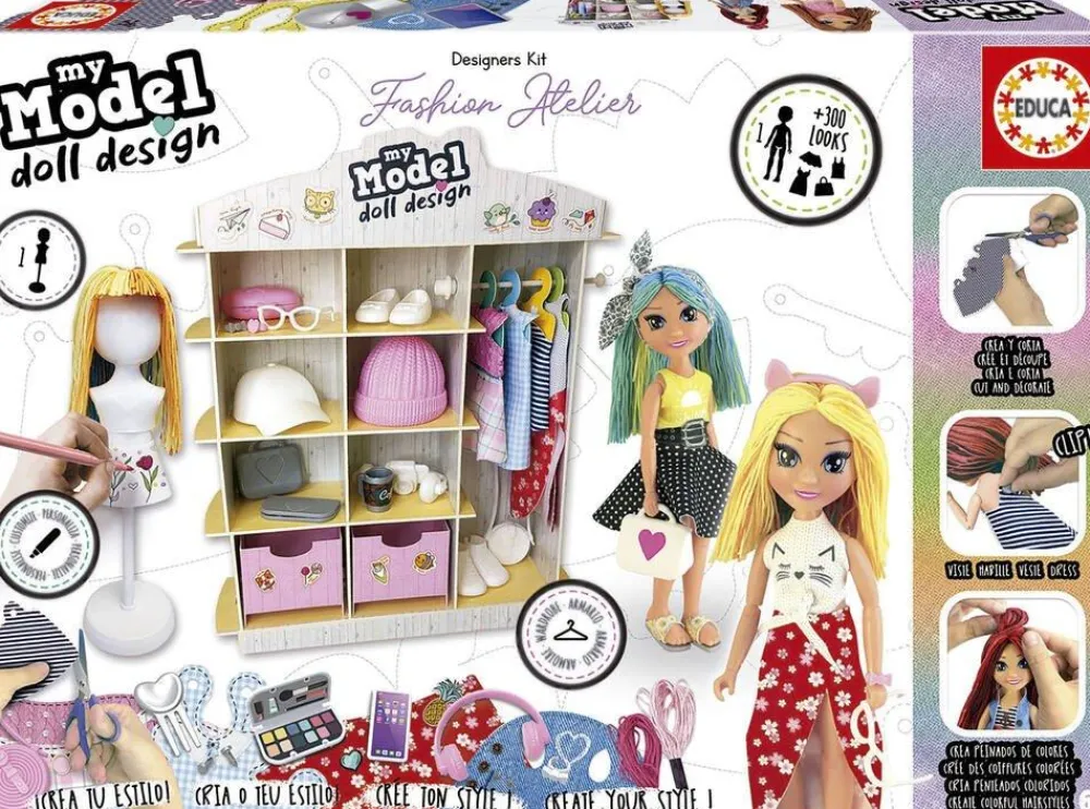 Educa Borras My Model Doll Design Fashion Atelier^ Tricot Et Couture