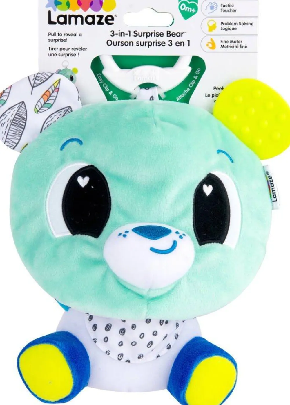 Lamaze Ourson Surprise 3-en-1 Avec Anneau De Dentition Et Clip & Go^ Hochets Et Jouets D'Activités