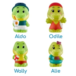 Vulli Pack 4 personnages Klorofil - famille Crocodile^ Jouets De Bain