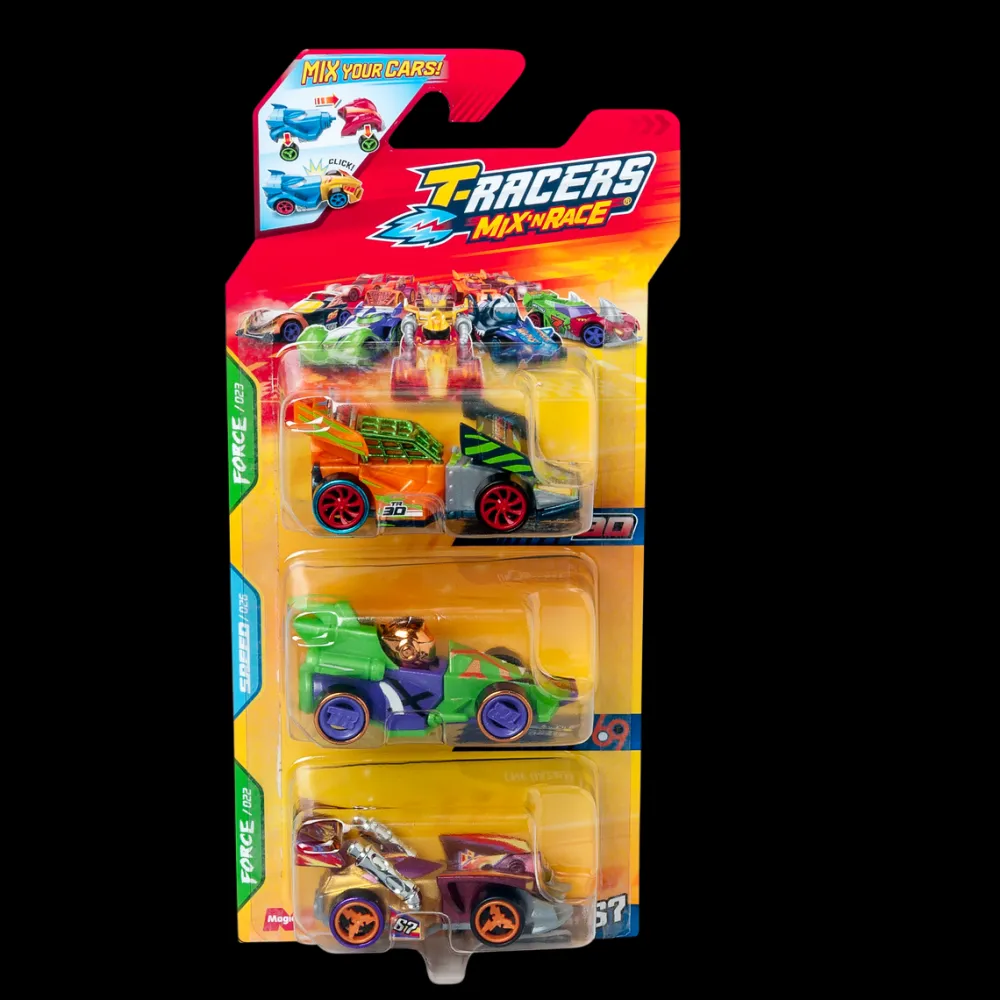 Magic Box Pack 3 véhicules - Tracers Mix N Race^ Petites Voitures