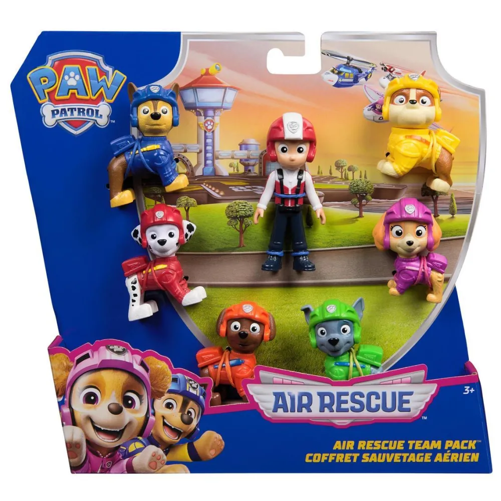 Spin Master Pack de 7 figurines Air Rescue - La Pat Patrouille^ Les Héros Et Personnages