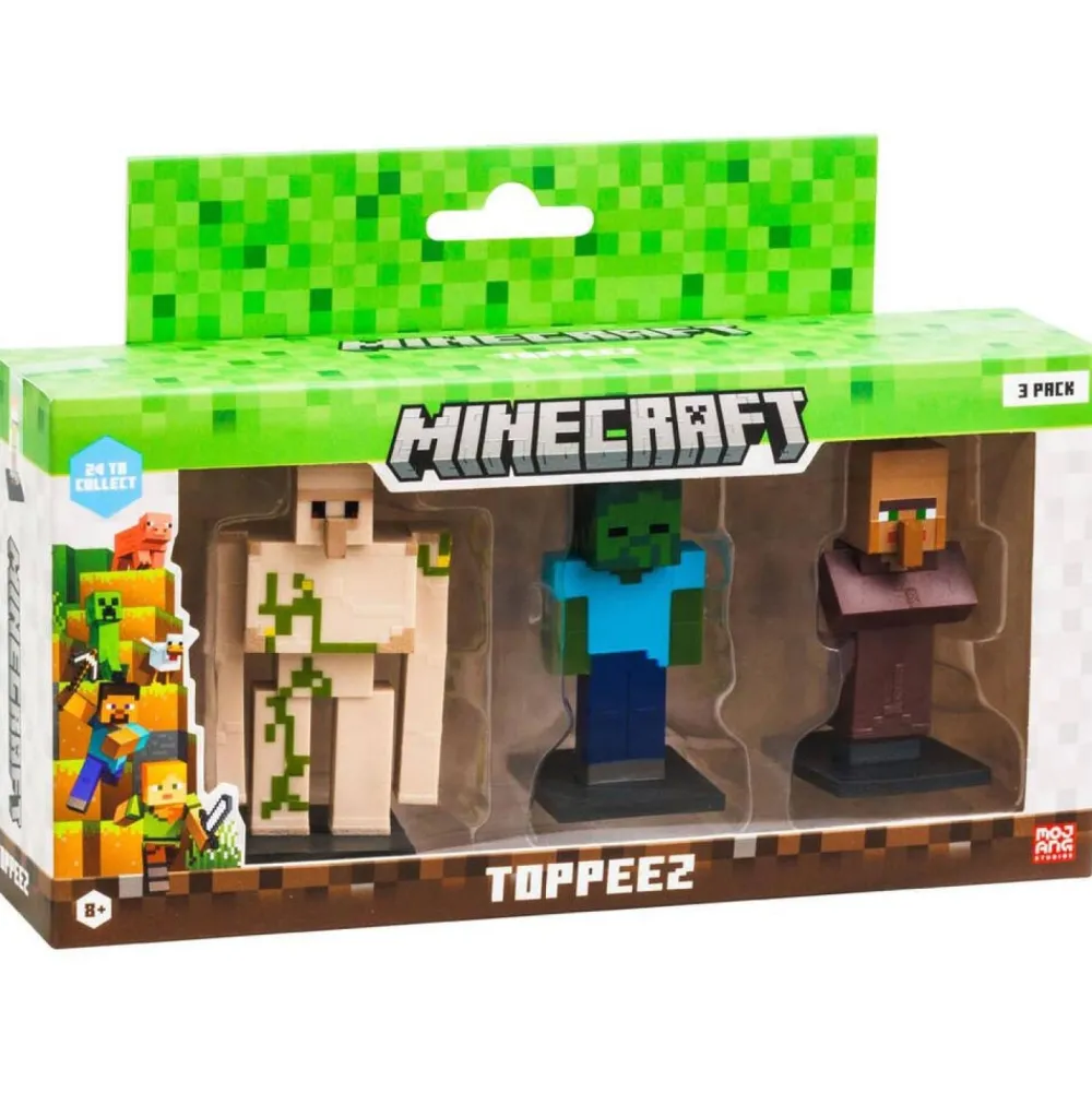 Bandai Pack de 3 figurines Minecraft 6cm^ Les Héros Et Personnages