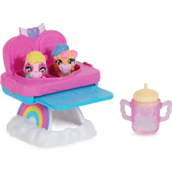 Spin Master Pack de 2 Hatchimals alive et chaise haute^ Mini-Univers