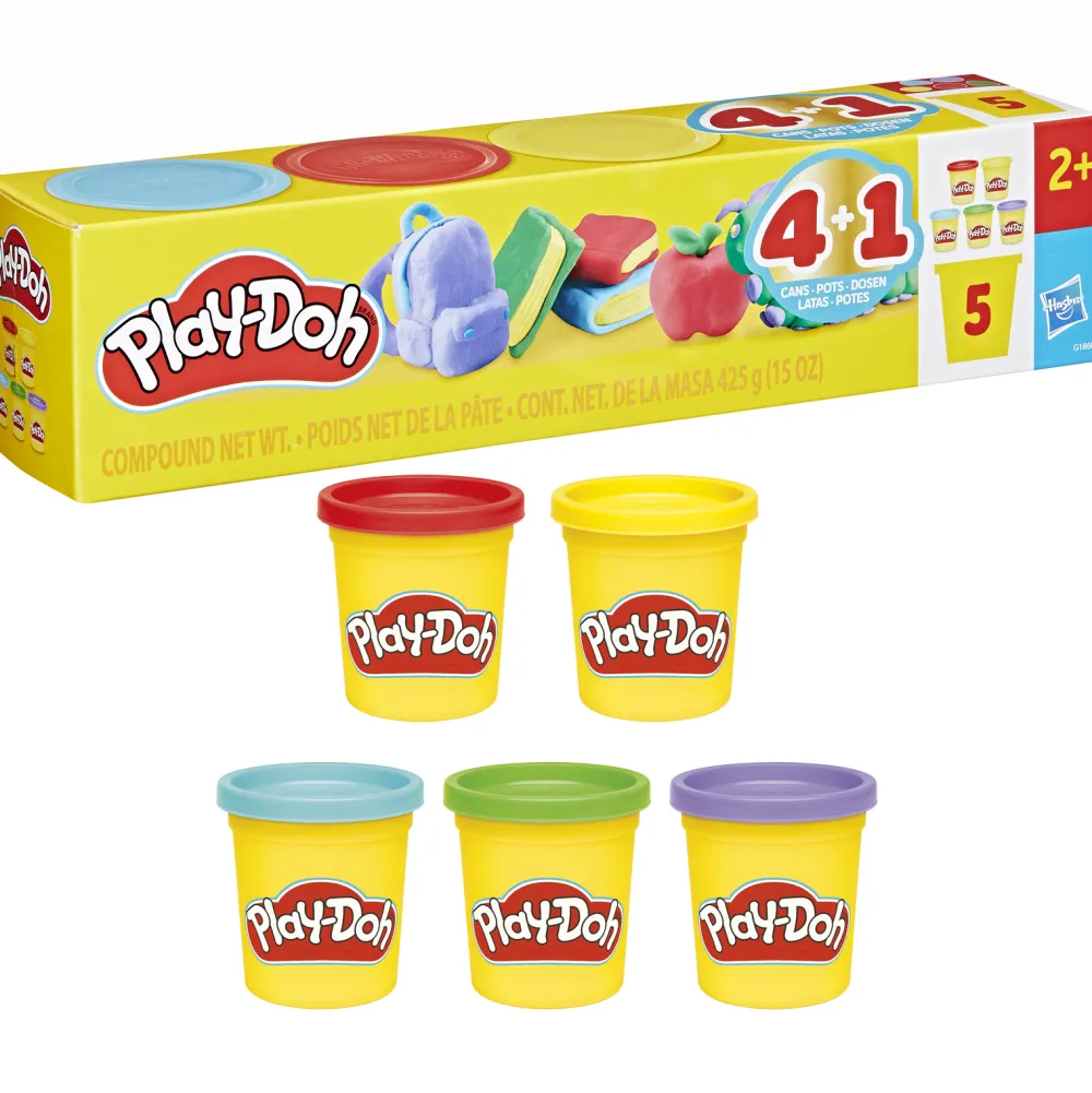 Play-Doh Pack de 5 pots - Retour à l'école^ Modelage Et Moulage