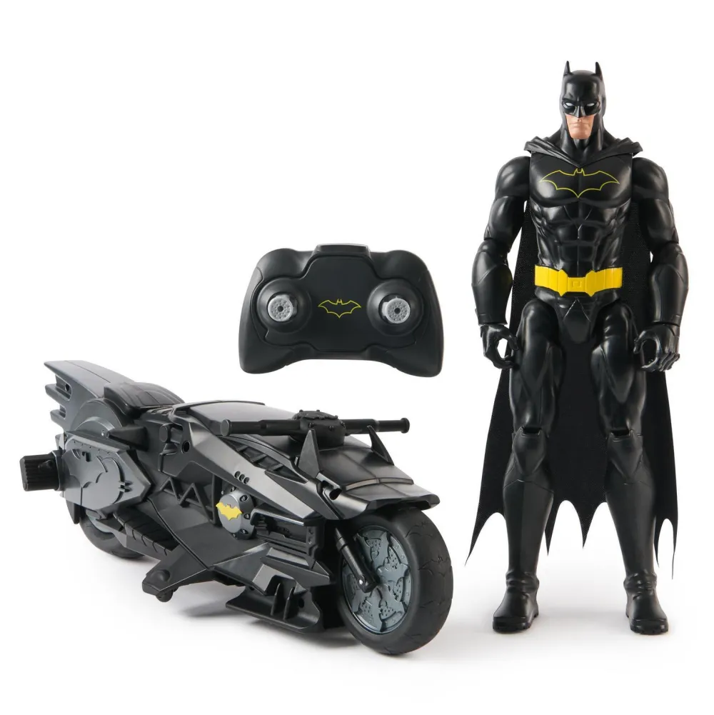 Spin Master Pack figurine Batman 30 cm et moto Batcycle radiocommandée^ Autres Véhicules Radiocommandés