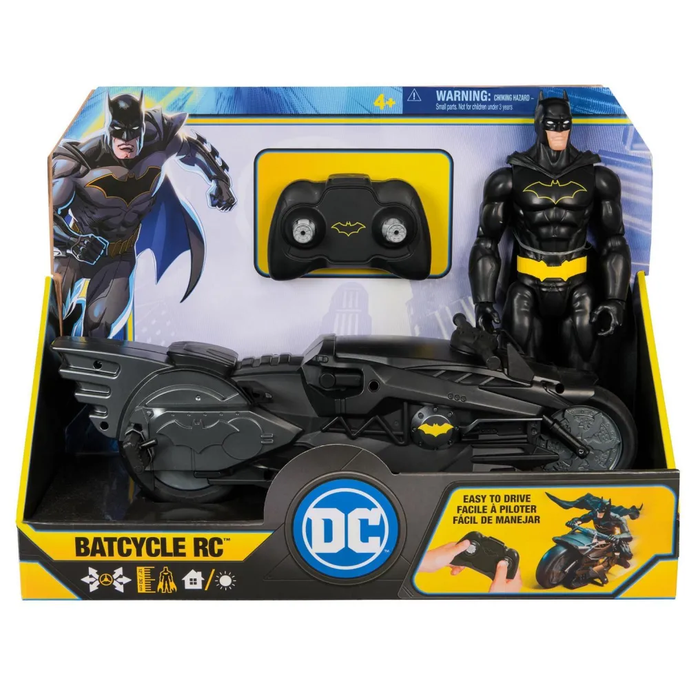 Spin Master Pack figurine Batman 30 cm et moto Batcycle radiocommandée^ Autres Véhicules Radiocommandés