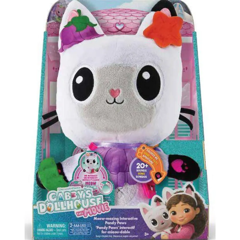 Spin Master Pandy pattes peluche à fonction Gabby et la maison magique le film^ Peluches Électroniques Interactives