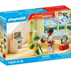 Playmobil Pédiatre avec enfant Action Heroes 71619^ La Ville, La Police Et Les Secours