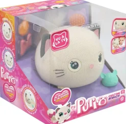 MGM Peluche Chat Purro Interactif^ Peluches Électroniques Interactives