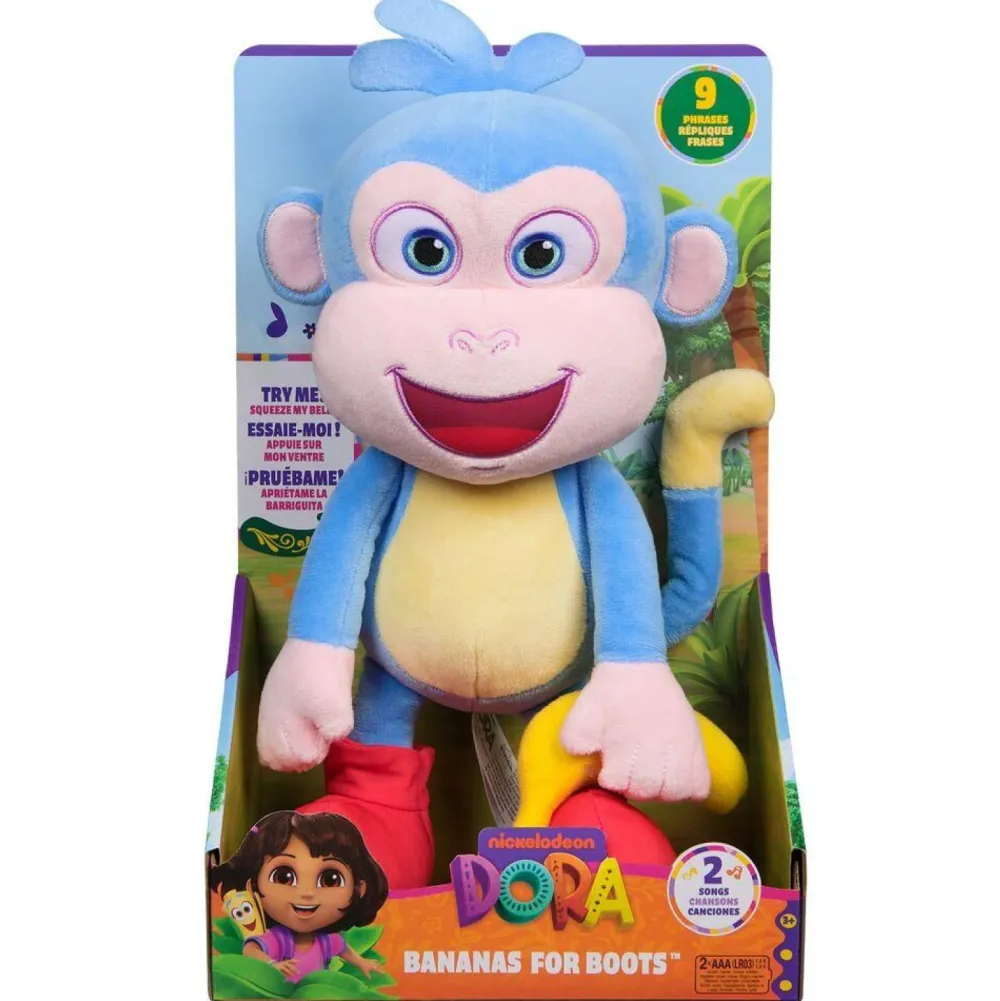 Spin Master Peluche interactive Babouche 35 cm - Dora l'exploratrice^ Peluches Électroniques Interactives