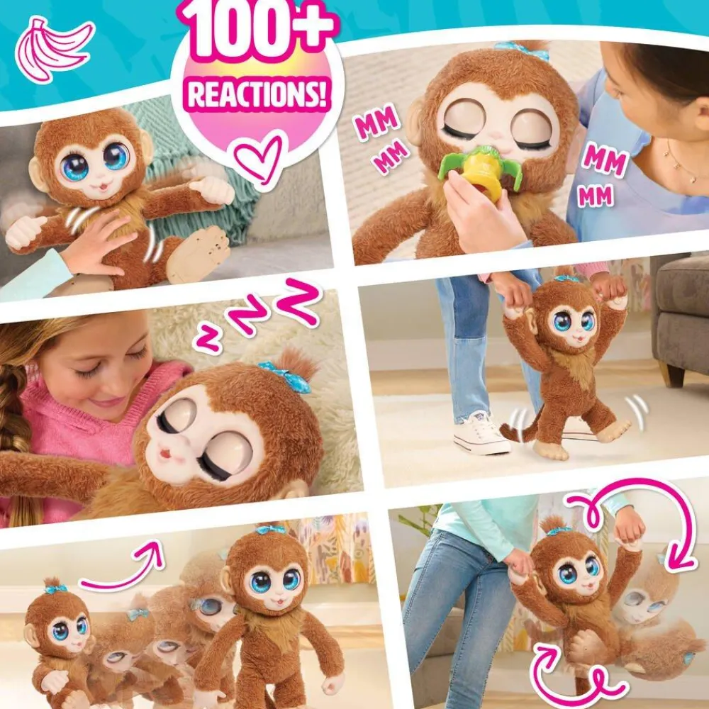 Hasbro Peluche intéractive Peanut le singe - Furreal^ Peluches Musicales Et Lumineuses