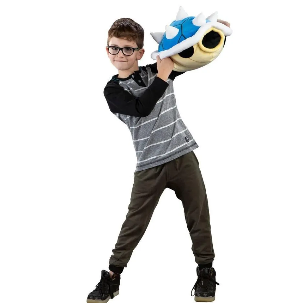 Peluche Mario Mocchi Mocchi Carapace Bleue 36 Cm - Licence Officielle^ Mobilier Et Décoration