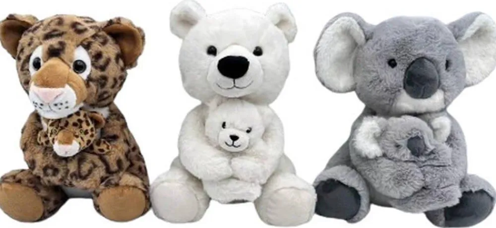 Soft Friends Peluche tendre de Maman et Bébé animaux sauvages^ Peluches Animaux