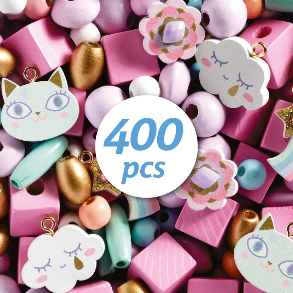 Djeco Perles En Bois Arc-en-ciel^ Perles, Bijoux Et Perles À Repasser
