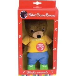 Jemini Petit Ours brun peluche musicale 21cm^ Peluches Musicales Et Lumineuses