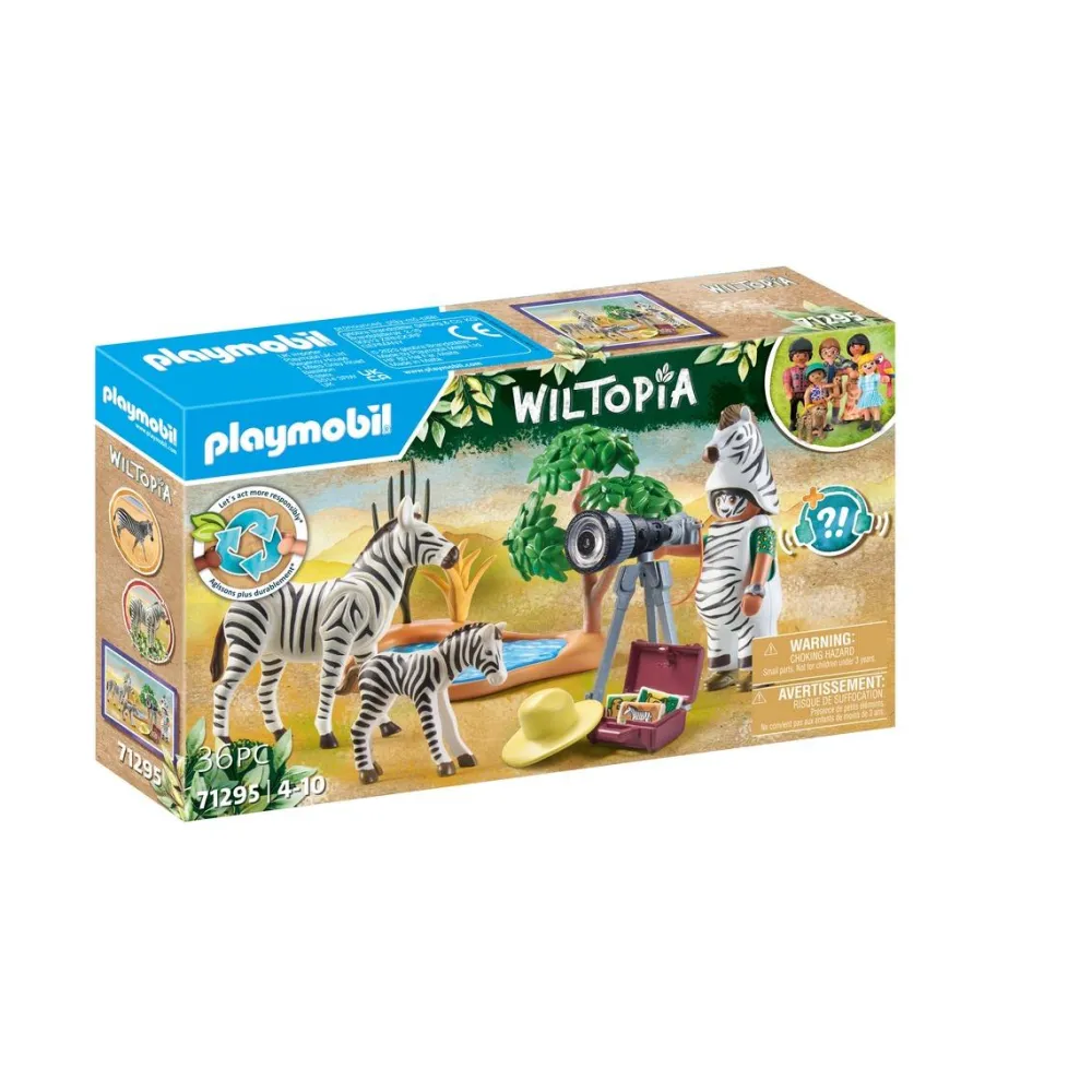 Playmobil Photographe avec déguisement et zèbres Wiltopia 71295^ Les Animaux