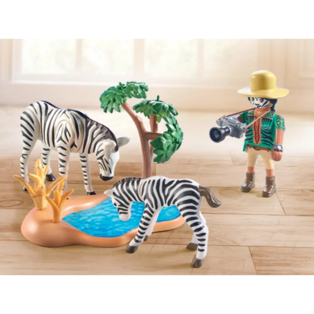 Playmobil Photographe avec déguisement et zèbres Wiltopia 71295^ Les Animaux