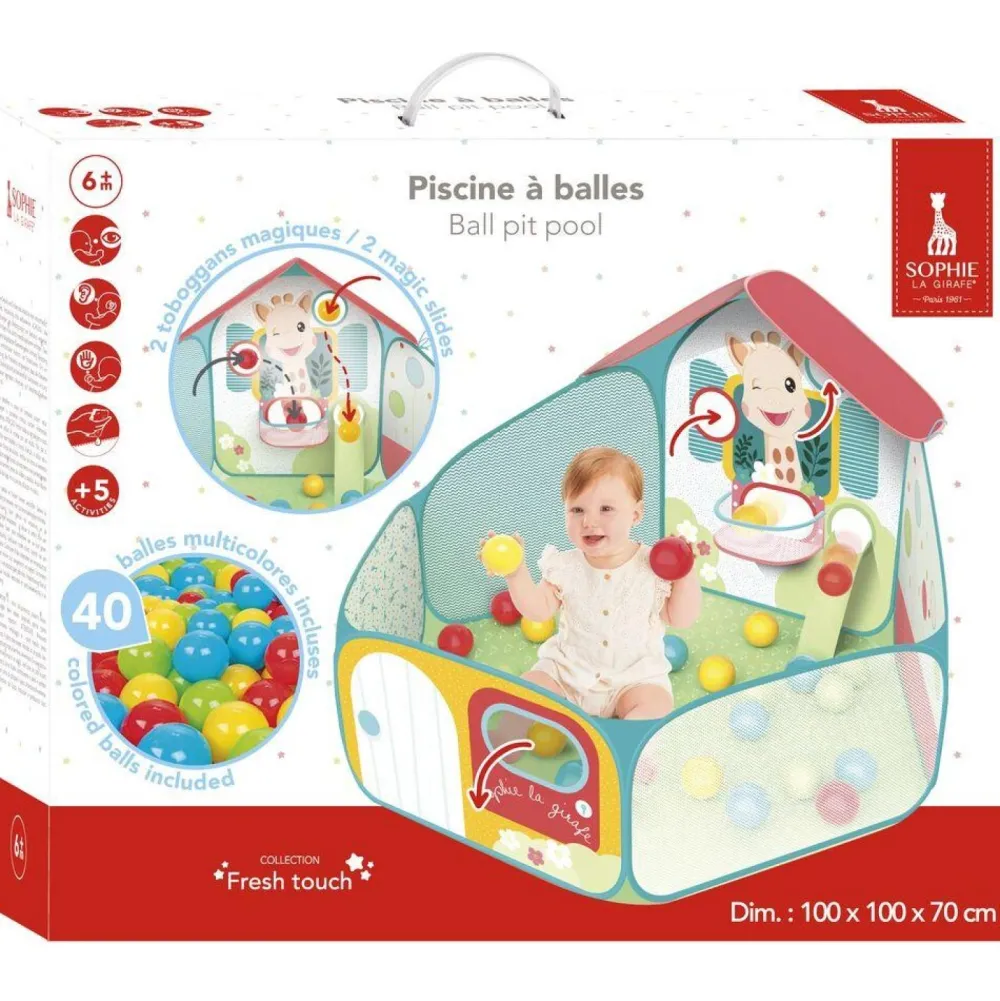 Vulli Piscine à balles Sophie La Girafe^ Tapis, Portiques Et Tables D'Activités