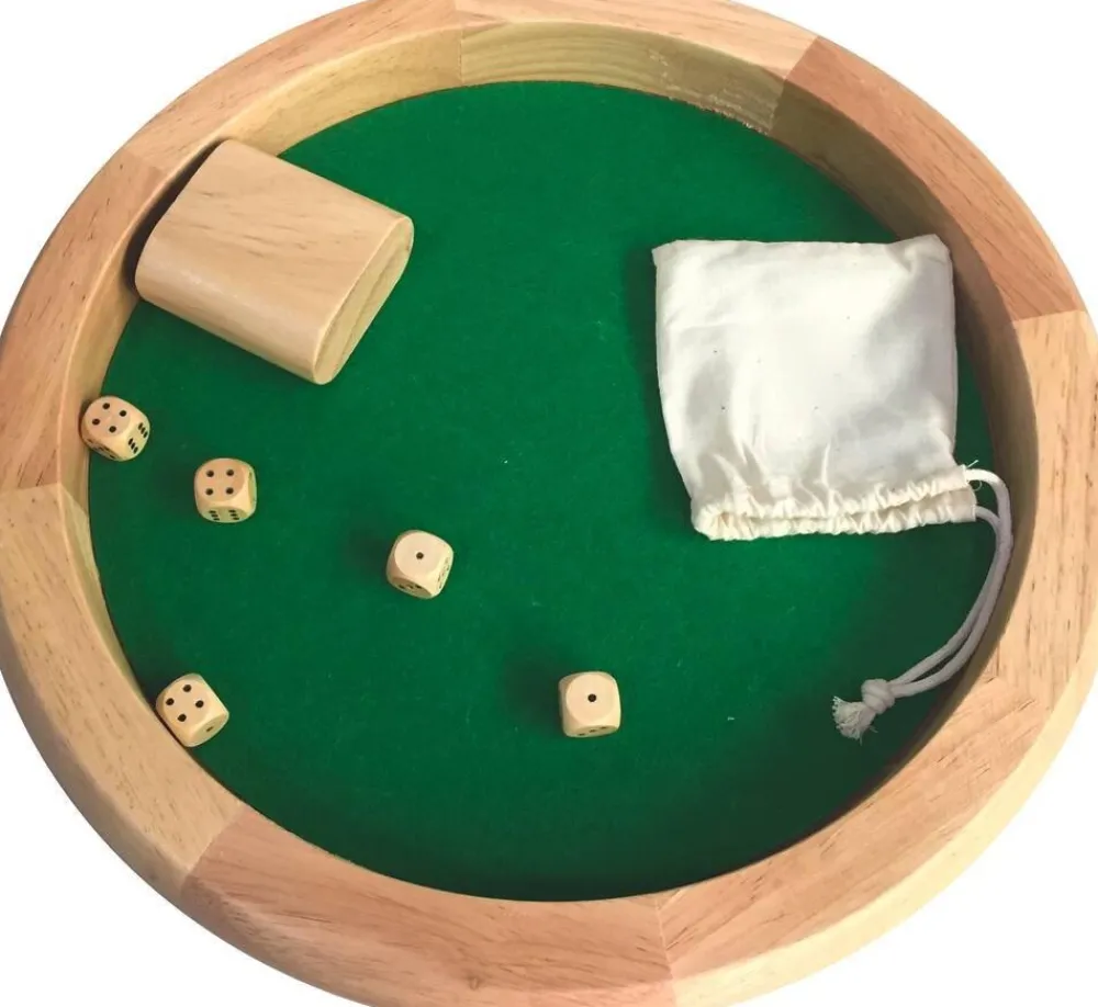 Nom d'un pion Piste De Dés En Bois^ Jeux Traditionnels Et Poker