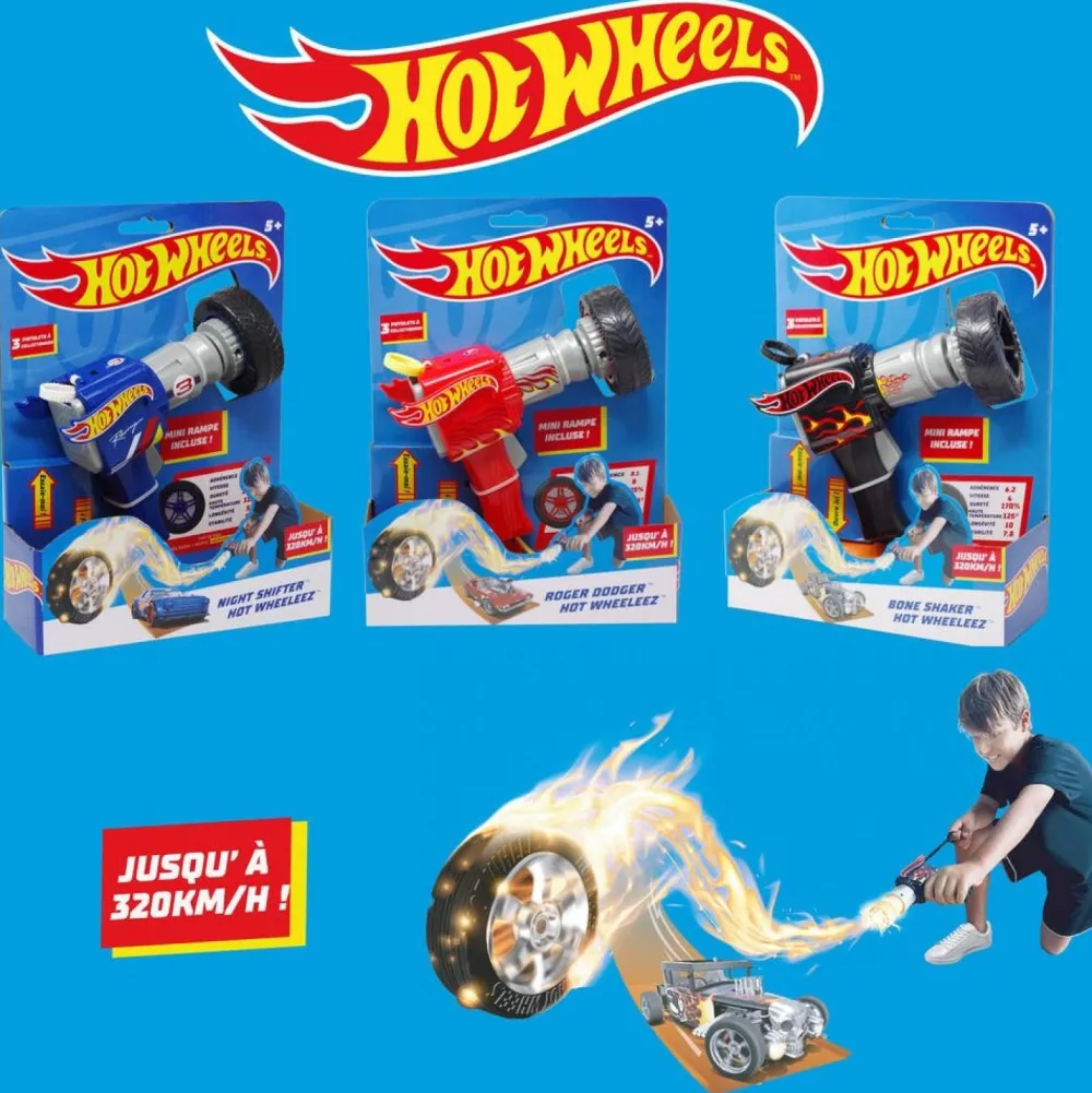 WTT Pistolet lanceur de roues Hot Wheels^ Les Figurines Interactives Et À Fonction