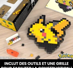 MEGA Pokémon Pixel ART Pikachu à construire^ Super Héros, Cinéma Et Jeux Vidéo