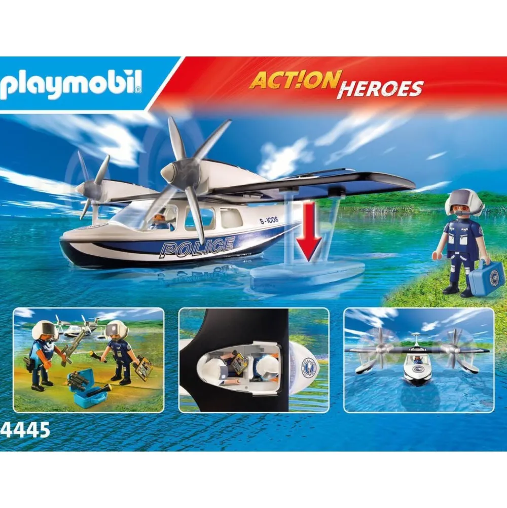 Playmobil Policiers et hydravion - Action Heroes 4445^ La Ville, La Police Et Les Secours