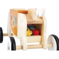 Janod Porteur en bois Ane avec boite à forme^ Trotteurs, Pousseurs, Porteurs Et Bascules